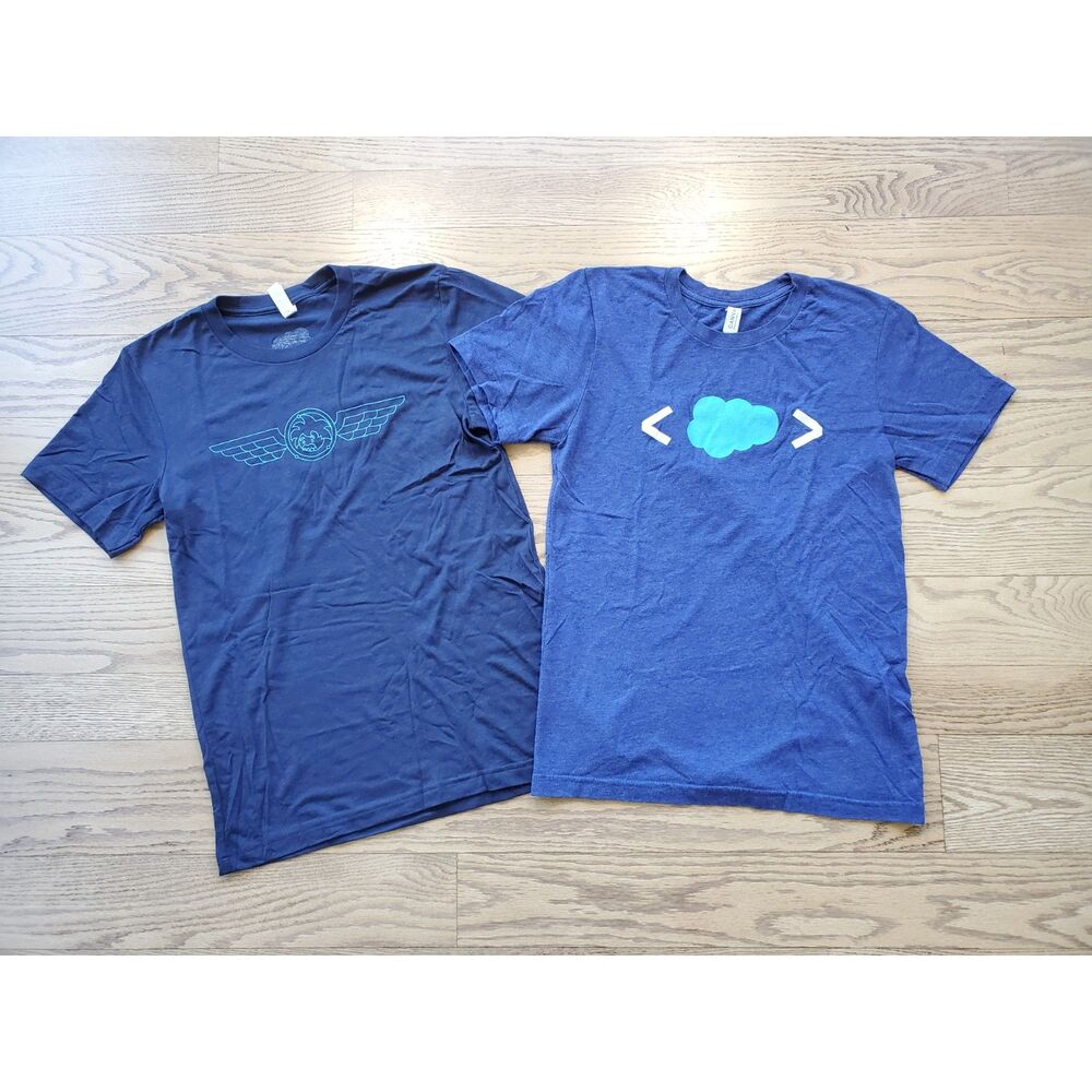 Salesforce Unisex S T-Shirt Set of 2 Cloud Einstein EUC and GUC *Read*